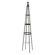 ACHLA Obelisk I 61in Garden Trellis | Wrought Iron Graphite Powder Coat | Outdoor Climbing Plant Support | 13 x 13 x 60 in | Model OBL-01
