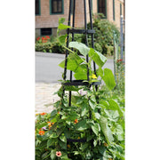ACHLA Obelisk I 61in Garden Trellis | Wrought Iron Graphite Powder Coat | Outdoor Climbing Plant Support | 13 x 13 x 60 in | Model OBL-01