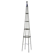 ACHLA Obelisk II 84in Garden Trellis | Wrought Iron Graphite Powder Coat | Outdoor Climbing Plant Support & Garden Decor | Model OBL-02