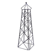 ACHLA Lattice Obelisk 67in Wrought Iron | Cottage Garden Graphite Powder Coat | Entryway & Garden Accent | 20 x 20 x 67 in | Model OBL-25