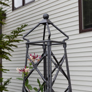 ACHLA Lattice Obelisk 67in Wrought Iron | Cottage Garden Graphite Powder Coat | Entryway & Garden Accent | 20 x 20 x 67 in | Model OBL-25
