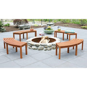 ACHLA Curved Backless Bench, Natural Oil