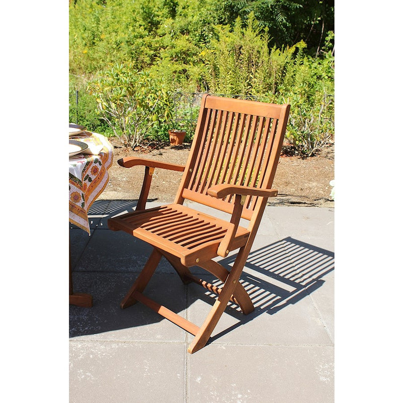 ACHLA Folding chair/arms, Natural Oil