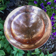 ACHLA Polished Copper Birdbath Tripod Stand | Hammered Copper Bowl on Black Wrought Iron | Garden Patio & Deck Accent | Model PCB-01-TR2