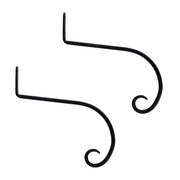 ACHLA 10in Downturned Hanger 2-Pack | Wrought Iron Black Powdercoat | Outdoor Hanging Hook for Bird Feeders & Planters | Model SB-02-2