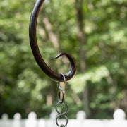 ACHLA 10in Downturned Hanger 2-Pack | Wrought Iron Black Powdercoat | Outdoor Hanging Hook for Bird Feeders & Planters | Model SB-02-2