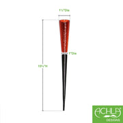 ACHLA Red Sparkle Cone Candle Holder | Crackle Glass and Iron | Patio & Tabletop Ambiance | 15.5 in H, 2 in Dia | Model SC-02RD