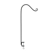 ACHLA Single Handrail Pole with Clamps 36in | Black Wrought Iron Outdoor Stair Railing | Deck & Porch Handrail | 12 x 36 in | Model SFP-01