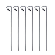 ACHLA Plant Stake 6-Pack | Black Powdercoat Wrought Iron | Garden & Indoor Plant Support | 4in Loop x 40in H | Model SFT-04-6