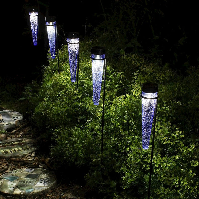ACHLA Solar Sparkle Cone, Stake, Set of 3, Dark Blue/Black