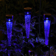 ACHLA Solar Sparkle Cone, Stake, Set of 3, Dark Blue/Black