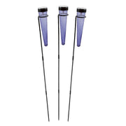 ACHLA Solar Sparkle Cone, Stake, Set of 3, Light Blue/Black