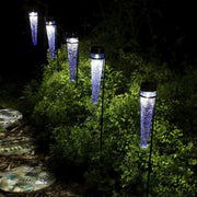 ACHLA Solar Sparkle Cone, Stake, Set of 3, Light Blue/Black
