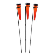 ACHLA Solar Sparkle Cone, Stake, Set of 3, Red/Black Powdercoat