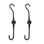 ACHLA 12in Extender Hook 2-Pack | Wrought Iron Black Powdercoat | Outdoor Plant & Bird Feeder Hanger | 12 x 1 x 0.5 in | Model SSE-01-2