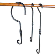 ACHLA 15in Extender Hook 2-Pack | Black Wrought Iron Powdercoat | Outdoor Plant & Birdfeeder Hanger | 15 x 2.125 x 0.5 in | Model SSE-02-2