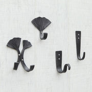 ACHLA Hammered Strap J-Hook Set of 2 | Black Powdercoat Wrought Iron | Kitchen, Mudroom & Garage Wall Hooks | 6.5 in H, Projects 2 in | Model SSH-10