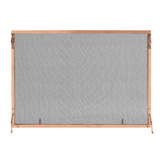 ACHLA Montreal 50x36in Flat Fireplace Screen | Polished Copper Wrought Iron Frame with Black Mesh | Living Room & Hearth Safety | Model SSM-5036CP