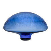 ACHLA Toad Stool Blue Lapis Crackle Glass | Hand-Blown Garden Ornament | Patio & Outdoor Decor | 9 x 9 x 5.5 in | Model TS-BLL-C
