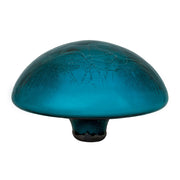 ACHLA Crackled Emerald Green Glass Toad Stool | Hand-Blown Glass Garden Decor | Patio & Lawn Accent | 9 x 9 x 5.5 in | Model TS-EG-C