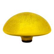 ACHLA Toad Stool Yellow Crackle Glass Garden Ornament | Hand-Blown Glass | Patio & Garden Decor | 9 x 9 x 5.5 in | Model TS-Y-C