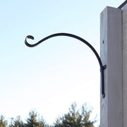 ACHLA 18in Upcurled Bracket 2-Pack | Wrought Iron Black Powdercoat | Outdoor Wall Hook for Lanterns & Planters | 21 x 3 x 9 in | Model TSH-06-2