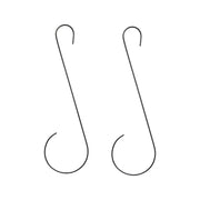 ACHLA 30in S-Hanger Hook 2-Pack | Black Wrought Iron | Outdoor Plant Hanger & Bird Feeder Hook | 30 x 0.25 x 8 in | Model TSW-10-2