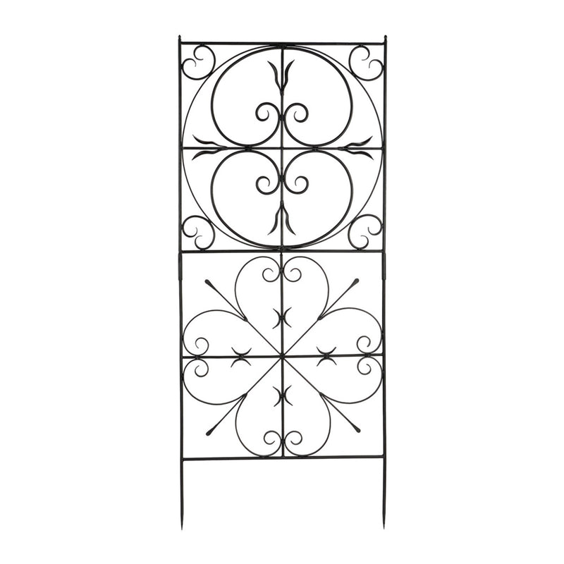 ACHLA Aldrich Trellis 31.5in Wrought Iron Garden Wall Decor | Traditional Graphite Powder Coat | Outdoor Patio & Entryway Accent | Model VFT-22