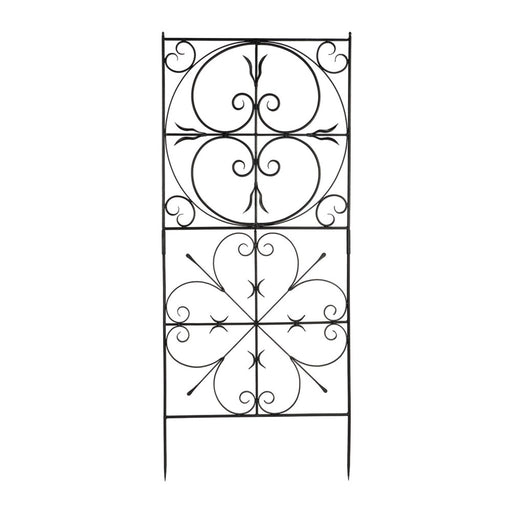 ACHLA Aldrich Trellis 31.5in Wrought Iron Garden Wall Decor | Traditional Graphite Powder Coat | Outdoor Patio & Entryway Accent | Model VFT-22