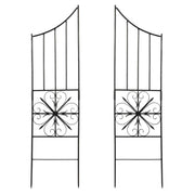 ACHLA Aldrich II Trellis Side Piece 16.5in W x 63in H | Traditional Graphite Wrought Iron | Garden Wall & Entryway Decor | Model VFT-22S