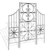 ACHLA Aldrich II Trellis Side Piece 16.5in W x 63in H | Traditional Graphite Wrought Iron | Garden Wall & Entryway Decor | Model VFT-22S