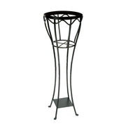 ACHLA Verandah Plant Stand | Graphite Wrought Iron | Indoor & Outdoor Display | 13.5 x 13.5 x 40.5 in | Model VPS-04