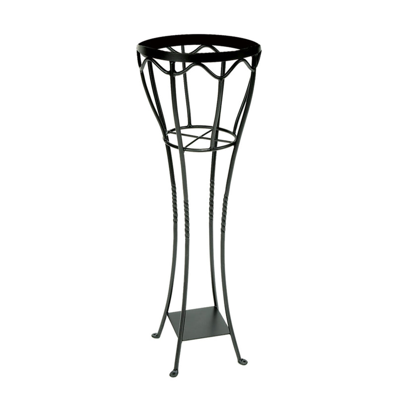 ACHLA Verandah Plant Stand | Graphite Wrought Iron | Indoor & Outdoor Display | 13.5 x 13.5 x 40.5 in | Model VPS-04