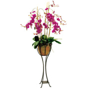 ACHLA Verandah Plant Stand | Graphite Wrought Iron | Indoor & Outdoor Display | 13.5 x 13.5 x 40.5 in | Model VPS-04