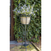 ACHLA Verandah Plant Stand | Graphite Wrought Iron | Indoor & Outdoor Display | 13.5 x 13.5 x 40.5 in | Model VPS-04