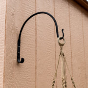 ACHLA Arc Wall Bracket 12in 2-Pack | Wrought Iron Black Powdercoat | Outdoor Planter & Bird Feeder Hook | 12 x 9 x 0.5 in | Model WB-03-2