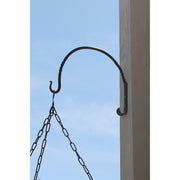 ACHLA Arc Wall Bracket 12in 2-Pack | Wrought Iron Black Powdercoat | Outdoor Planter & Bird Feeder Hook | 12 x 9 x 0.5 in | Model WB-03-2