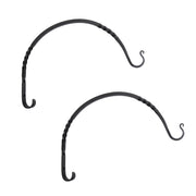 ACHLA Heavy Duty Arc Bracket 2-Pack | Traditional Wrought Iron Black Powdercoat | Outdoor Planter & Bird Feeder Hook | Model WB-03HD-2