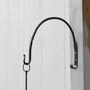 ACHLA Arc 18in Wall Bracket 2-Pack | Traditional Wrought Iron Black Powdercoat | Outdoor Planter & Bird Feeder Hanger | Model WB-04-2