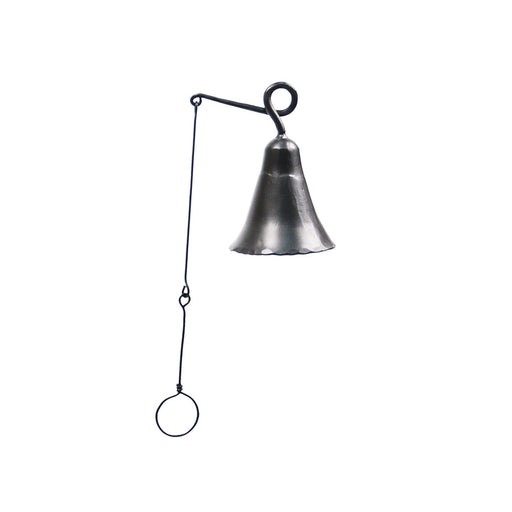 ACHLA Wrought Iron Bell Small | Graphite Powder Coat | Outdoor Doorbell & Garden Accent | 4 x 4 x 6.5 in | Model WIB-01