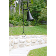 ACHLA Wrought Iron Bell Small | Graphite Powder Coat | Outdoor Doorbell & Garden Accent | 4 x 4 x 6.5 in | Model WIB-01