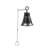 ACHLA Wrought Iron Bell, Medium 6in | Rustic Hand-Forged Iron | Outdoor Doorbell & Garden Decor | 6 x 6 x 8.75 in | Model WIB-02