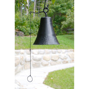 ACHLA Wrought Iron Bell Large | Hand-Forged Graphite Powder Coat | Outdoor Garden Doorbell & Dinner Bell | 8 x 8 x 12 in | Model WIB-03
