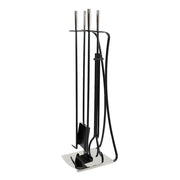 ACHLA Park Avenue Tool Set | Nickel and Black Cast Iron | Fireplace & Hearth Accessory | 8 x 11 x 32 in | Model WR-44NB