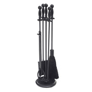 ACHLA Chelmsford Fireplace Tool Set | Black Cast Iron Ball-End Handles | Living Room & Hearth Accessory | 8 x 8 x 30 in, 4 Tools | Model WR-45BK