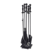 ACHLA Carlisle Fireplace Tool Set | Traditional Cast Iron with Black Finish | Living Room & Hearth Accessory | 8 x 8 x 30 in | Model WR-46BK