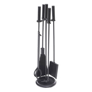 ACHLA Bedford 30in Fireplace Tool Set | Black Cast Iron and Zinc Handles | Living Room & Hearthside Fireplace | 8 x 8 x 30 in | Model WR-48BK