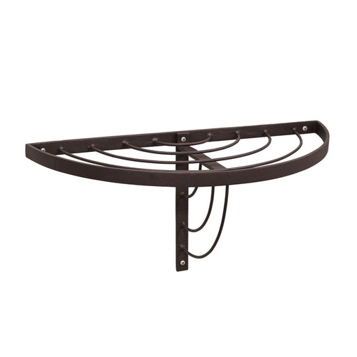 ACHLA Vita Half-Round Wall Shelf | Roman Bronze Wrought Iron | Kitchen & Bathroom Plant Display | 18 x 8 x 9 in | Model WS-01Z