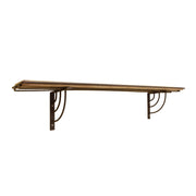 ACHLA Vita 36in Windowsill Shelf Bracket | Roman Bronze Wrought Iron and Mango Wood | Kitchen & Bathroom Plant Display | 36 x 6.25 x | Model WS-03Z-36