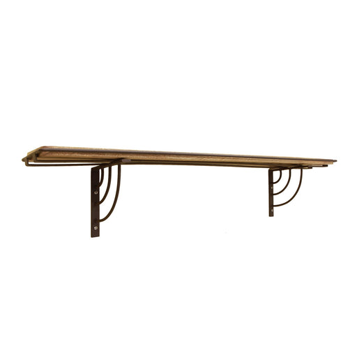 ACHLA Vita 36in Windowsill Shelf Bracket | Roman Bronze Wrought Iron and Mango Wood | Kitchen & Bathroom Plant Display | 36 x 6.25 x | Model WS-03Z-36
